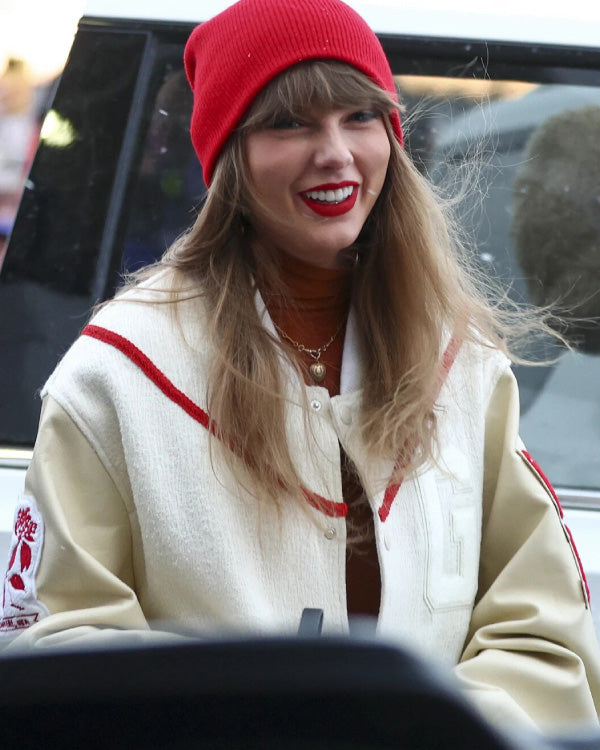 Taylor Swift Blank Canvas Project X Kilo Kish Bouclé Varsity Jacket