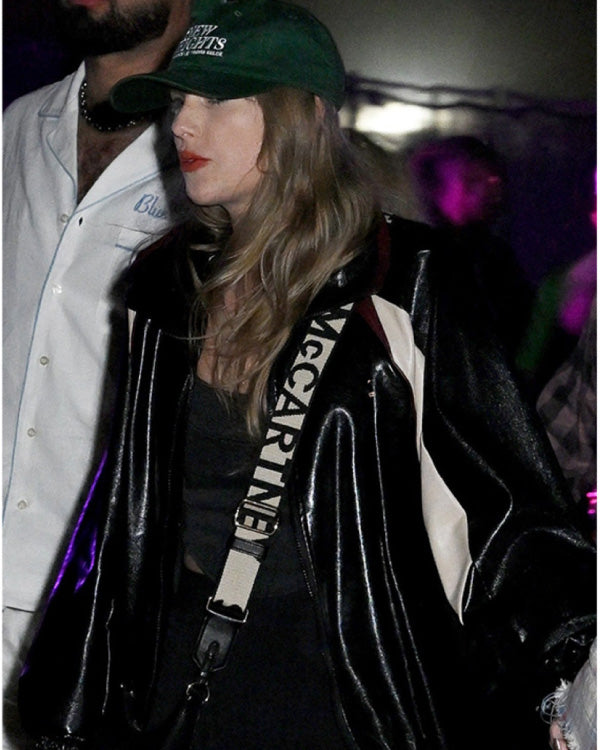 Taylor Swift Coachella 2024 Black Leather Jacket