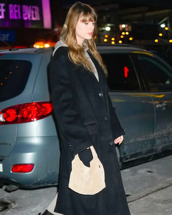 Taylor Swift NYC Black Trench Coat