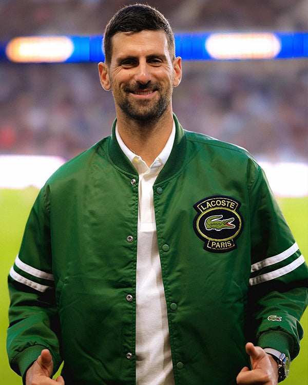 Novak Djokovic Green Varsity Jacket