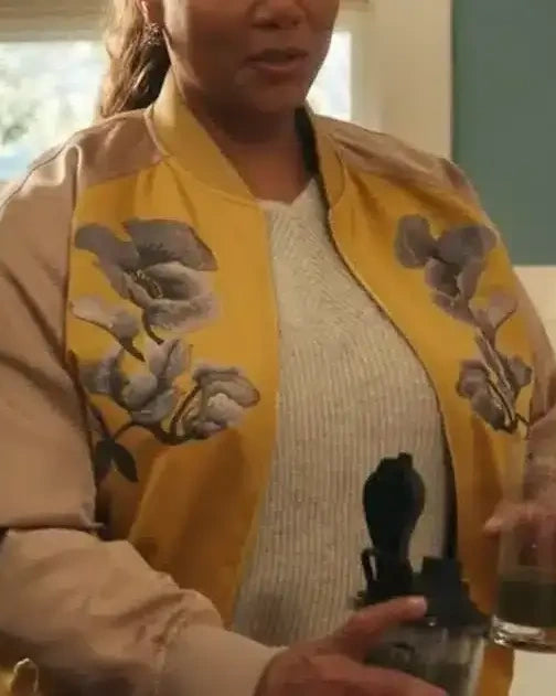 The Equalizer Queen Latifah S03 Floral Bomber Jacket