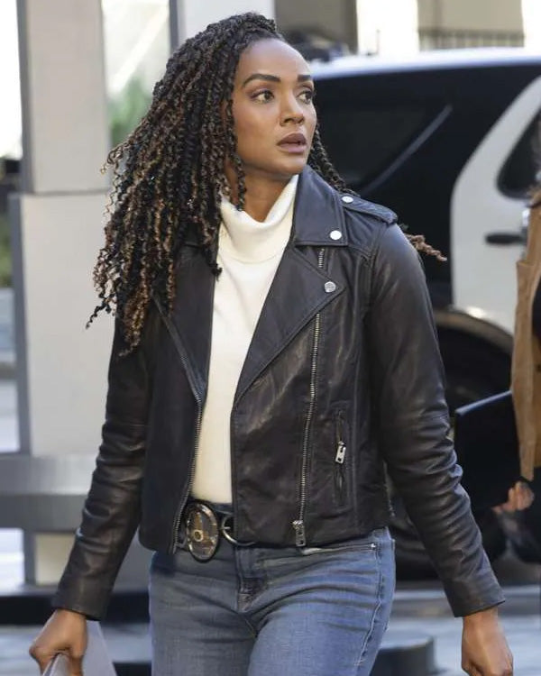 The Rookie Nyla Harper Black Leather Jacket