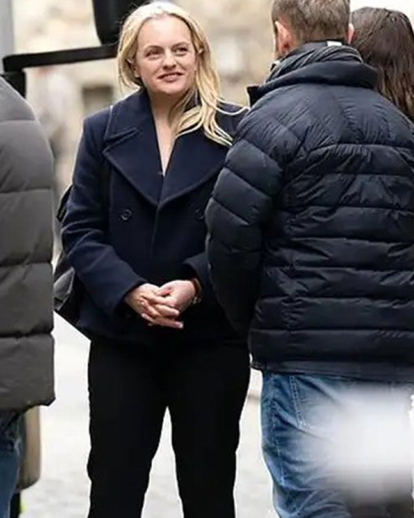 The Veil 2024 Elisabeth Moss Blue Jacket