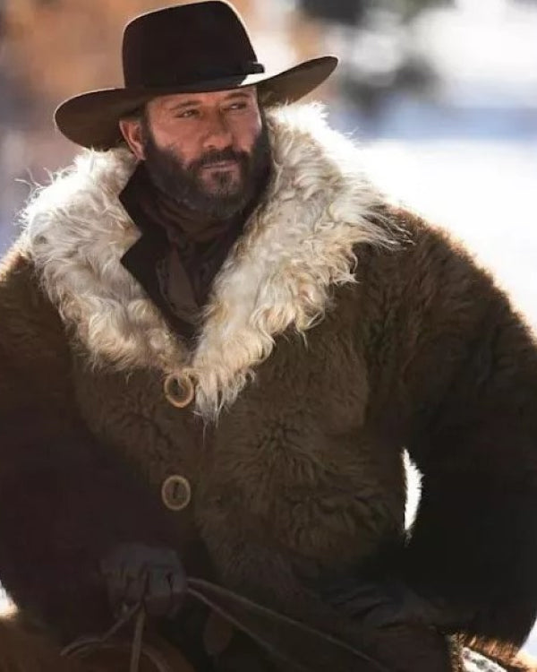 Tim McGraw Yellowstone 1883 James Dutton Brown Fur Coat