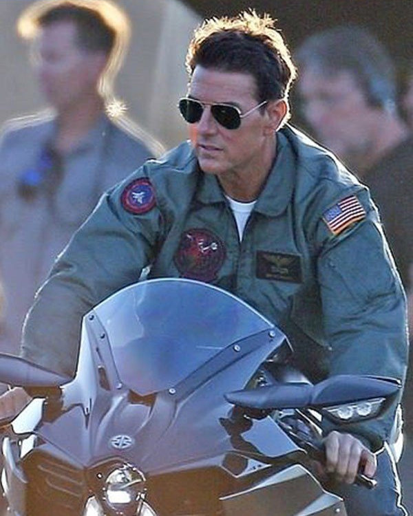 Tom Cruise Top Gun 2 Maverick Green Jacket