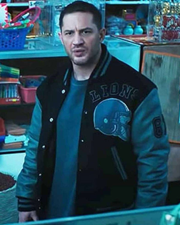 Tom Hardy Venom 2 Eddie Brock Black Varsity Jacket