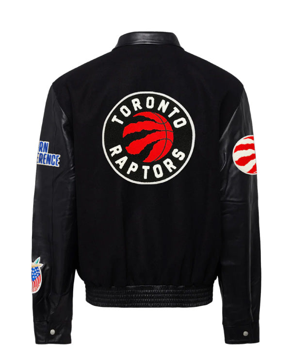 Toronto Raptors Black Wool & Leather Jacket