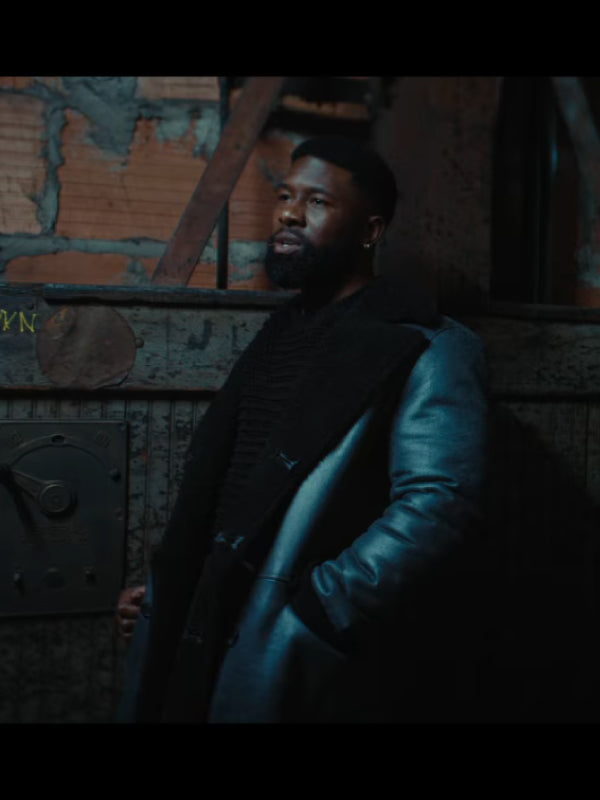 Mea Culpa 2024 Trevante Rhodes Shearling Coat