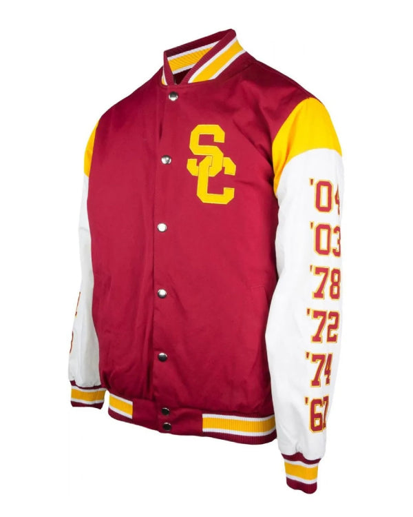 USC Trojans Cardinal 11x National Champions Varsity Jacket