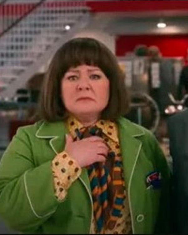 Unfrosted 2024 Melissa McCarthy Green Coat