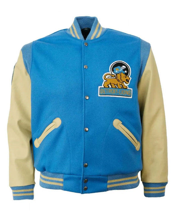 Varsity 1952 Detroit Lions Cream and Blue Jacket