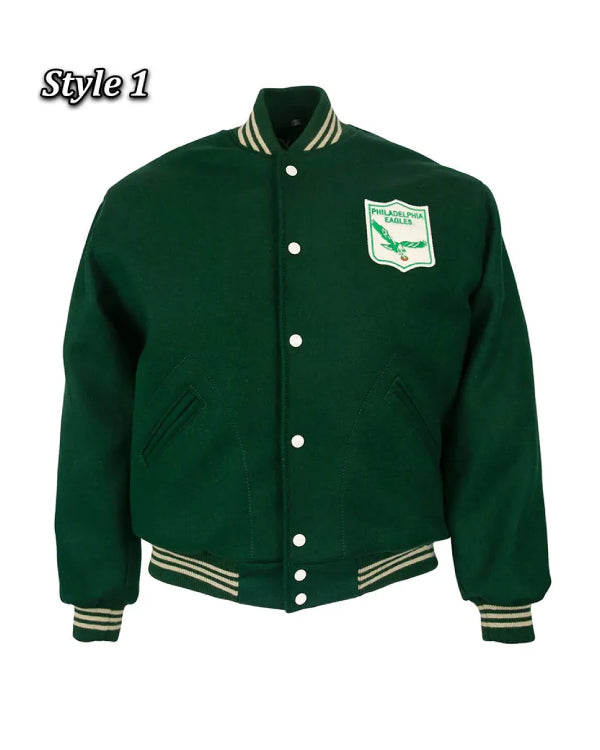 Varsity 1960 Philadelphia Eagles Green Wool Jacket