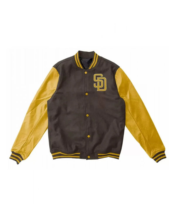 Varsity San Diego Padres Brown and Yellow Jacket