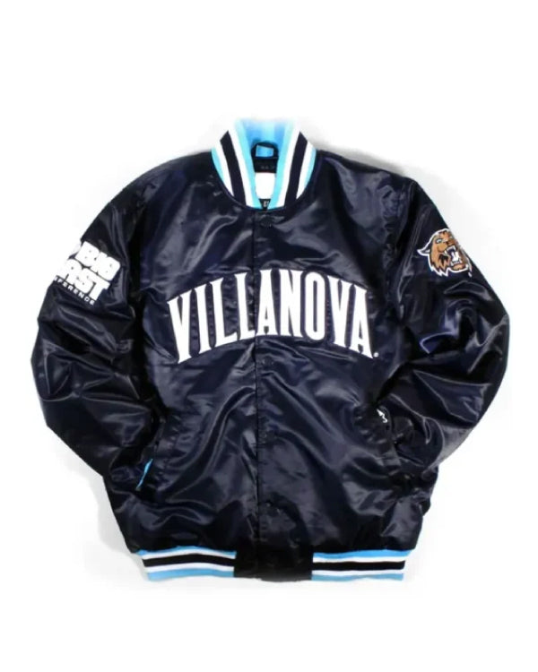 Villanova Wildcats Navy Satin Varsity Jacket