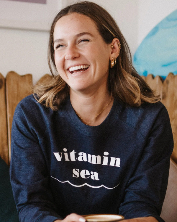 Vitamin Sea Recycled Crew in Dark Blue