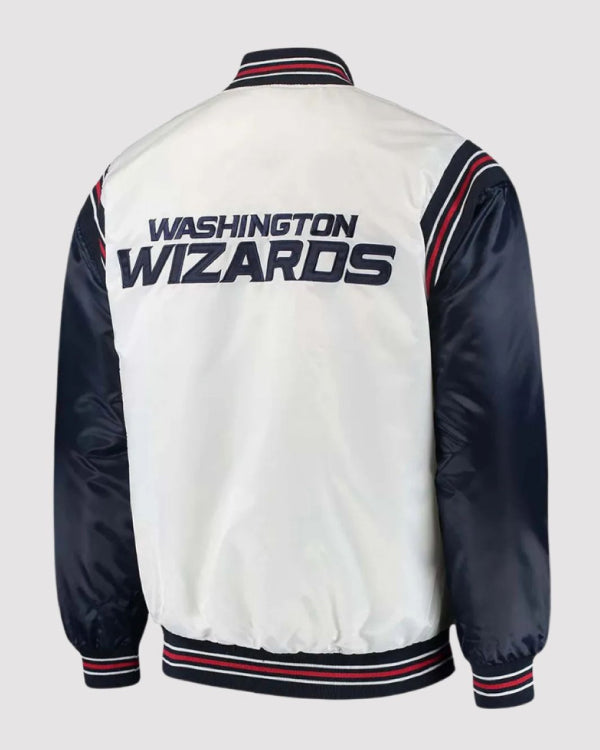 Washington Wizards Renegade White/navy Satin Jacket