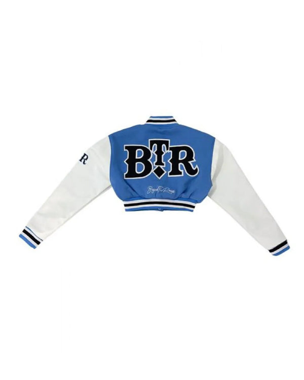 Women’s 1946 Letterman Blue Cropped Jacket