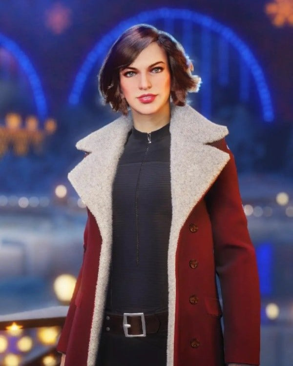 World Of Tanks Holiday Ops 2023 Milla Jovovich Shearling Coat