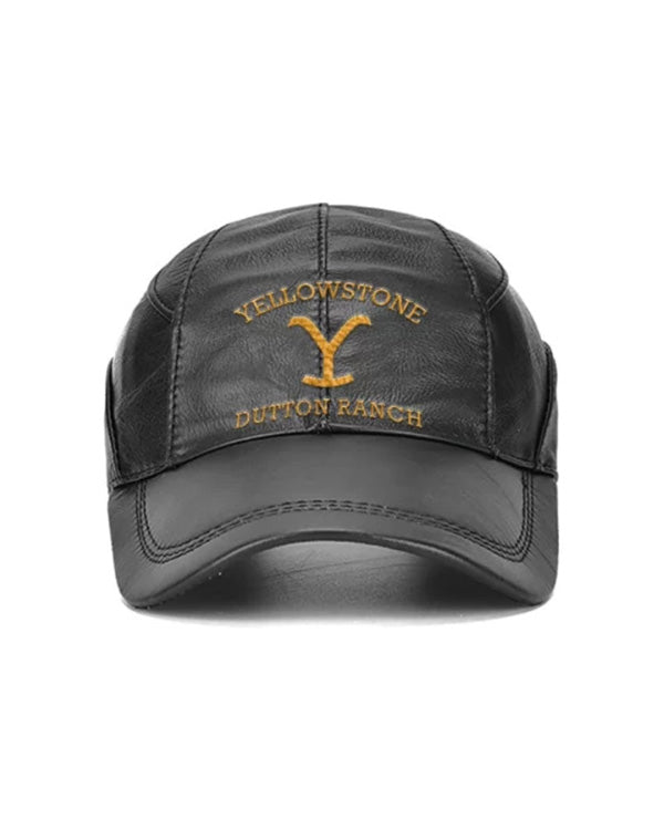 Yellowstone Dutton Ranch Black Leather Hat