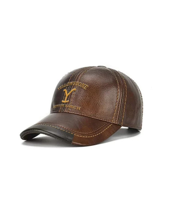 Yellowstone Dutton Ranch Brown Leather Hat