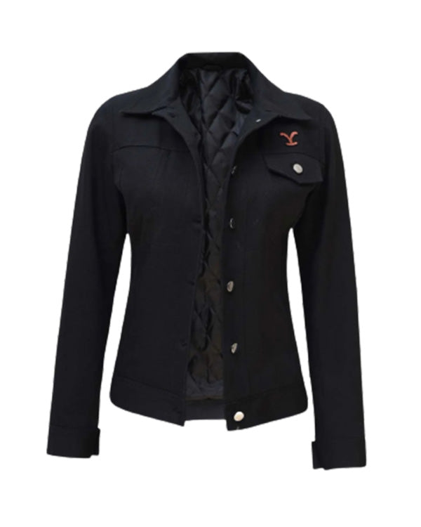 Yellowstone Rip Wheeler Black Jacket For Women