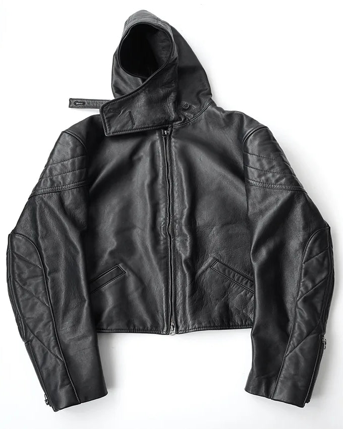 Yohji Yamamoto Real Leather Hooded Jacket