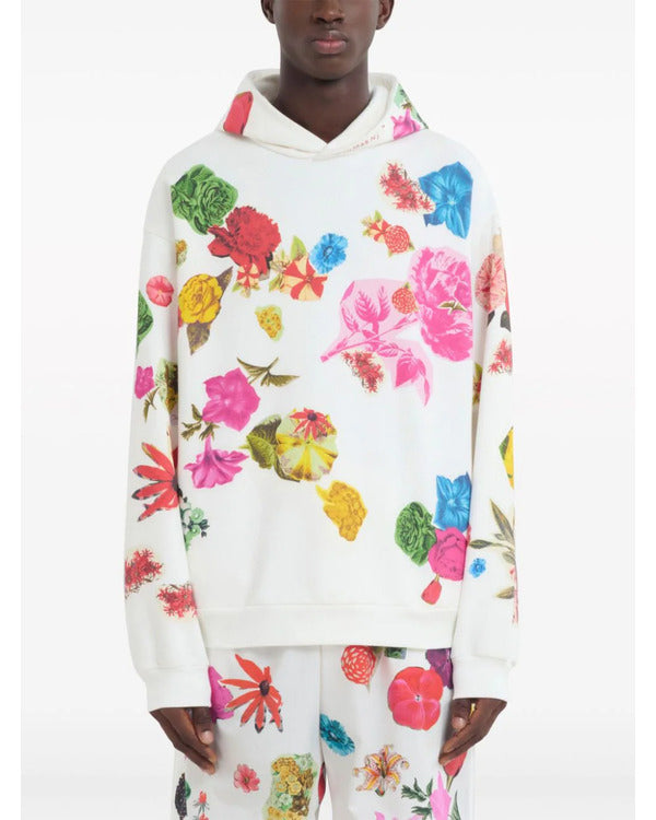 Bel-Air Will Smith White Floral Print Hoodie