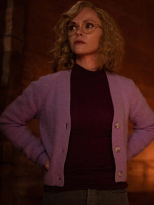 Christina Ricci Yellowjackets Season 3 Purple Cardigan