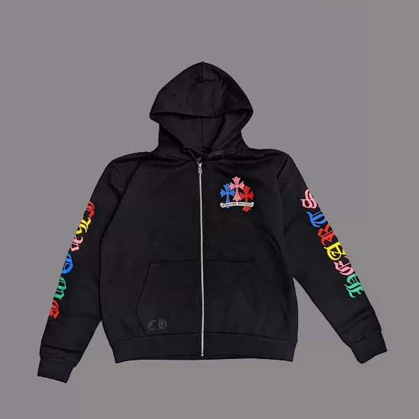 Chrome Hearts Multi Color Cross Cemetery Hoodie