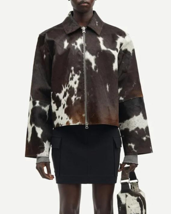 Cowhide Fur Multicolor Jacket