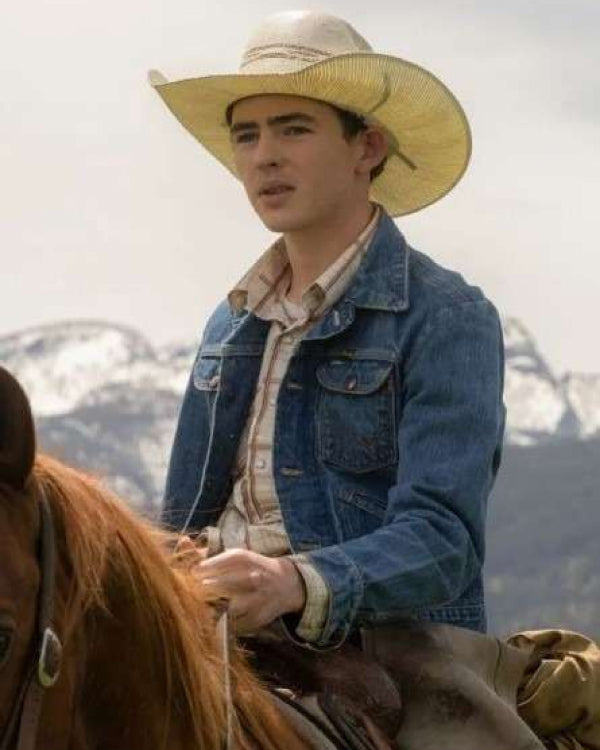 Finn Little Yellowstone Season 5 Carter Blue Denim Jacket