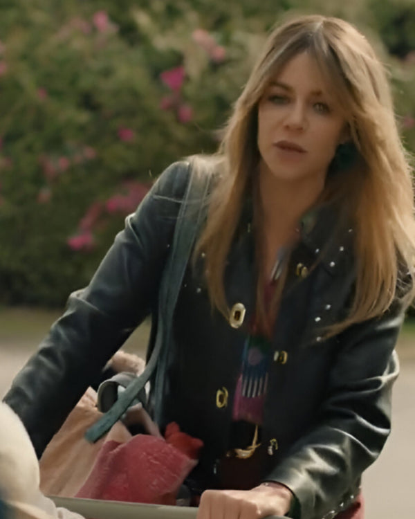 High Potential 2024 Kaitlin Olson Leather Jacket