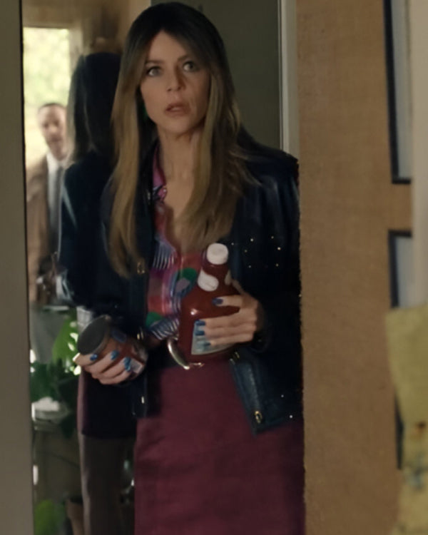 High Potential 2024 Kaitlin Olson Leather Jacket