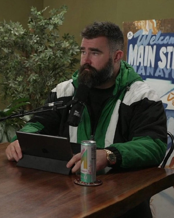 Jason Kelce New Heights Podcast Eagles Starter Jacket