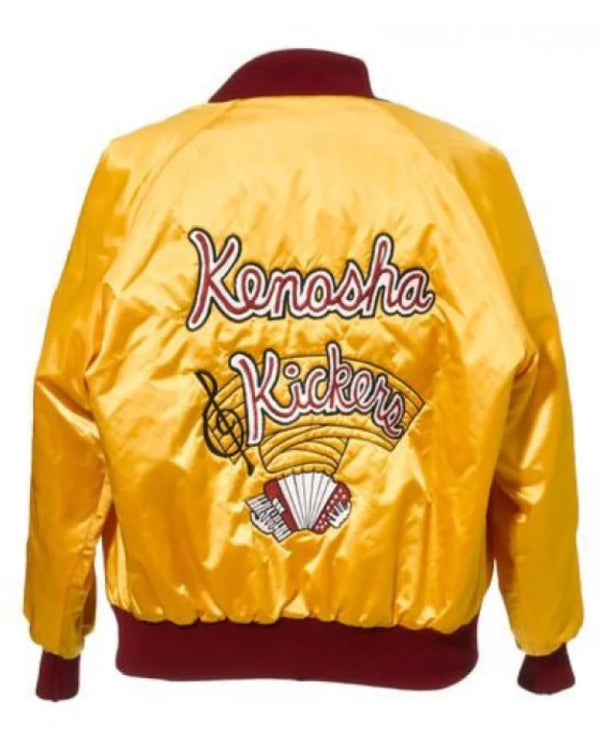 Kenosha Kickers Embroidered Yellow Satin Jacket