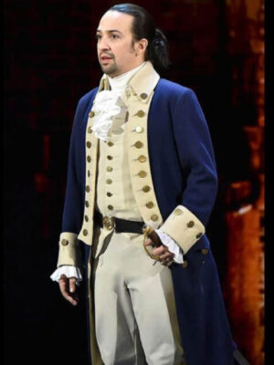 Lin-Manuel Miranda Alexander Hamilton Wool Cosplay Blue Coat