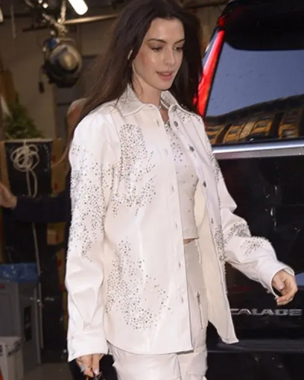 Live with Kelly and Mark Anne Hathaway White Jacket