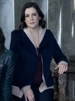 Melanie Lynskey Yellowjackets Navy Blue Coat