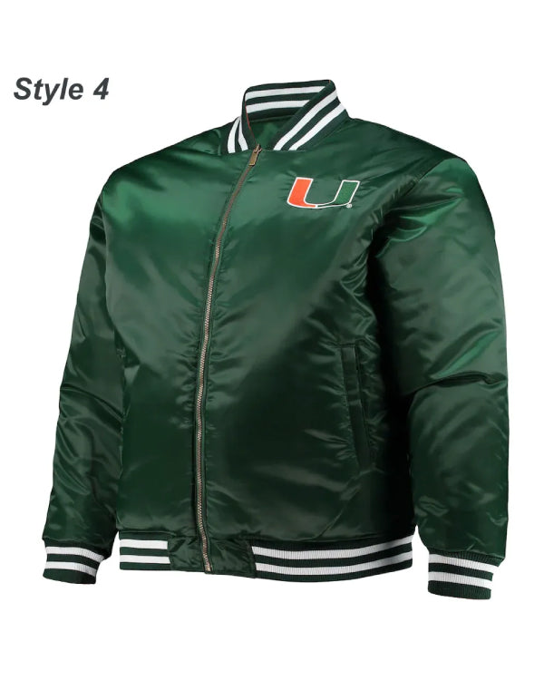 Miami Hurricanes Canes The Rookie Varsity Satin Jacket