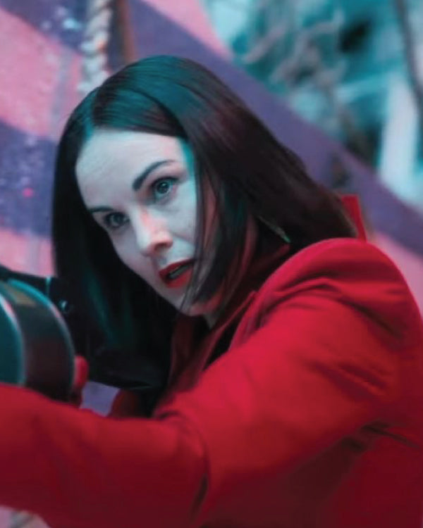 Michelle Dockery Boy Kills World 2024 Red Blazer