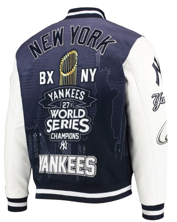 New York Yankees Pro Standard Navy Remix Varsity Jacket