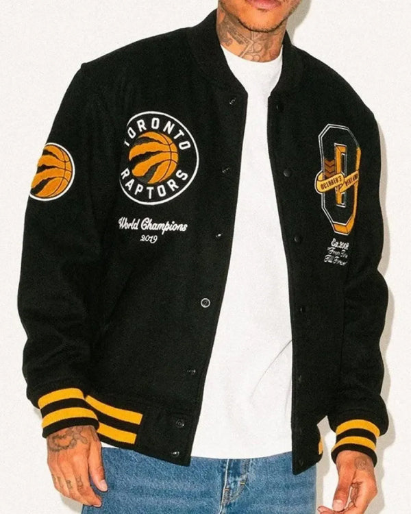 OVO Toronto Raptors Varsity Black Wool Jacket