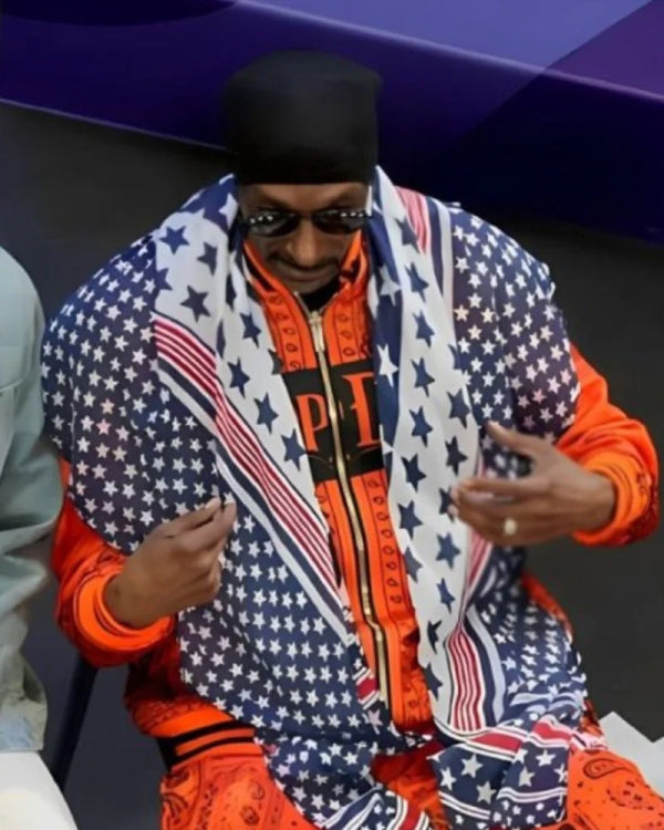 Olympics 2024 Snoop Dogg Orange Bandana Tracksuit