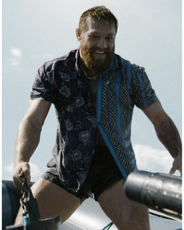 Road House 2024 Conor Mcgregor Floral And Geometric Shirt