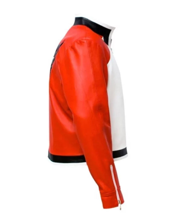 Rock Howard King of Fighters XIV White and Red Leather Jacket