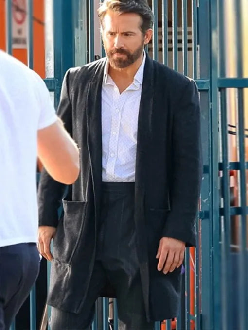 Ryan Reynolds If 2024 Black Trench Coat