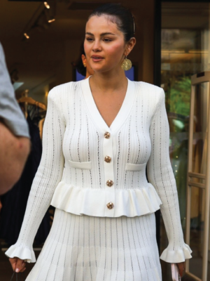 Selena Gomez Cannes 2024 Cardigan