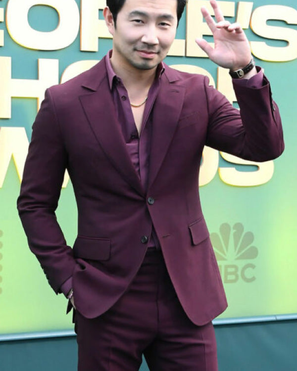 Simu Liu People’s Choice Award Maroon Suit