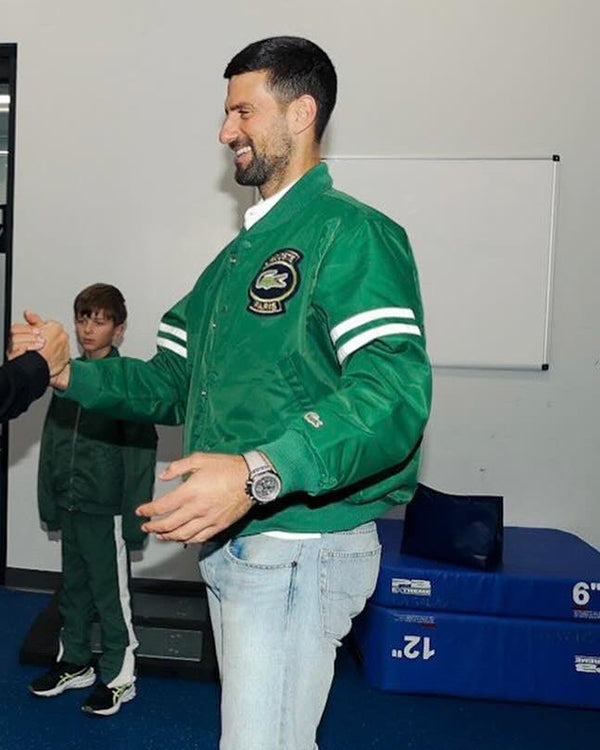 Novak Djokovic Green Varsity Jacket