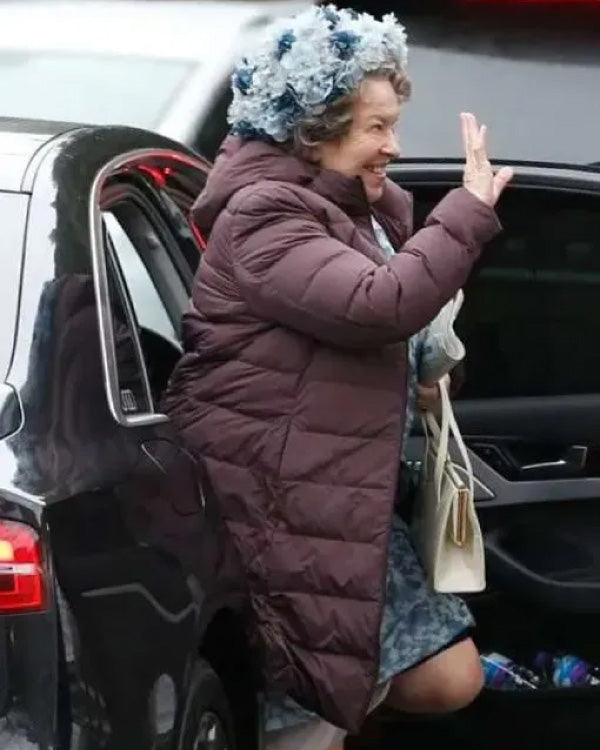 The Crown S04 Queen Elizabeth Mother Puffer Coat